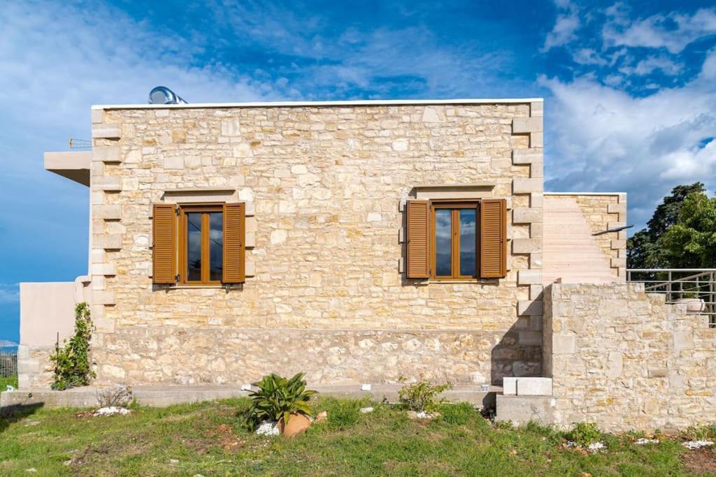 Stone Villa Halepa With Panoramic View. Neon Khorion  Exterior foto