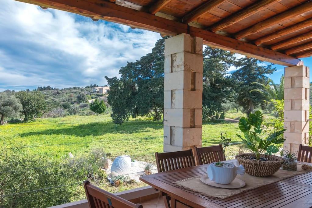 Stone Villa Halepa With Panoramic View. Neon Khorion  Exterior foto