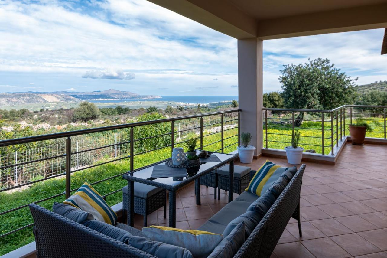 Stone Villa Halepa With Panoramic View. Neon Khorion  Exterior foto
