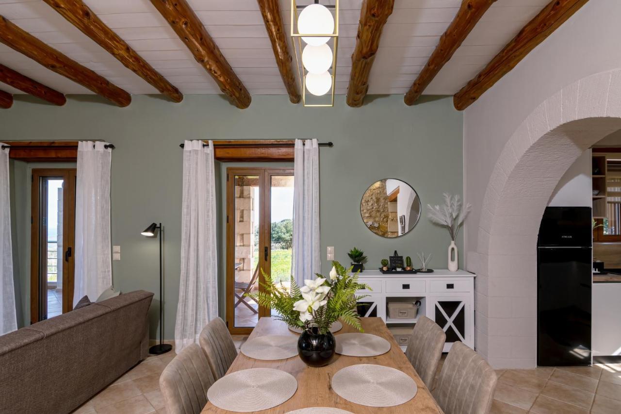 Stone Villa Halepa With Panoramic View. Neon Khorion  Exterior foto