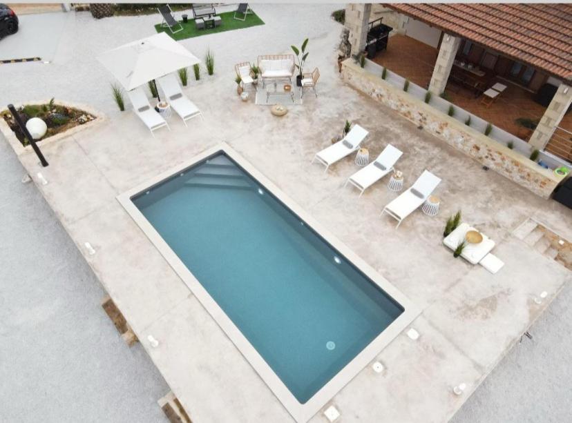 Stone Villa Halepa With Panoramic View. Neon Khorion  Exterior foto