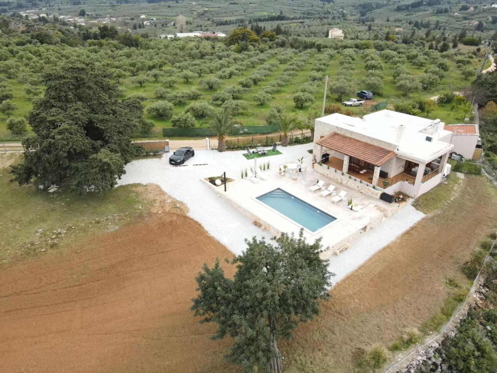 Stone Villa Halepa With Panoramic View. Neon Khorion  Exterior foto