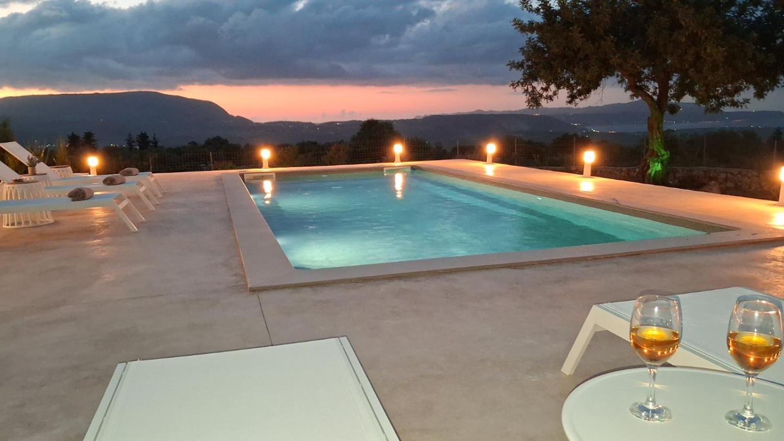 Stone Villa Halepa With Panoramic View. Neon Khorion  Exterior foto